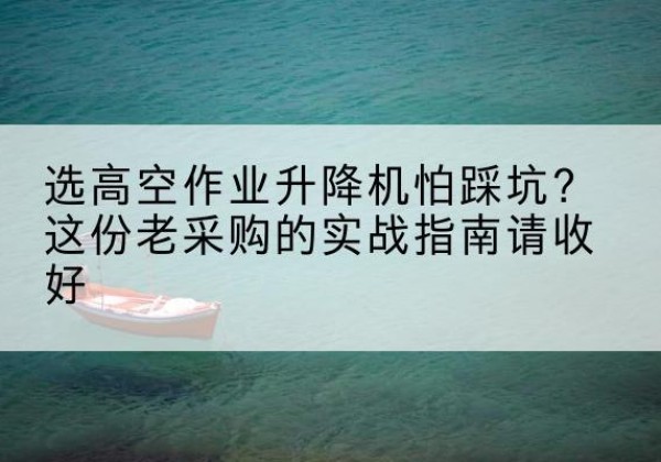 宛城高空作业升降机厂家推荐-选高空作业升降机怕踩坑？这份老采购的实战指南请收好